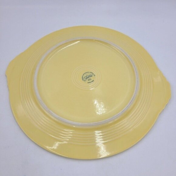 Vintage Homer Laughlin China Yellow Platter Plate Dish Fiesta Ware Lead Free - Picture 4 of 5